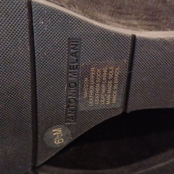 NEW Antonio Melani's Maesyn Black Oiled Tall Leather Boots SZ 6.5 - Picture 10 of 10